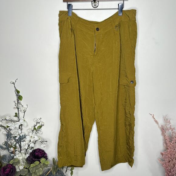 MADEWELL The Plus Harlow Wide-Leg Cargo Pant Spiced Olive Green Sz 16 {EE36} - Picture 3 of 7
